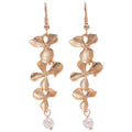 Silver Tone Floral Pearl Look Hook Earrings Fashion Jewelry for Women view 5