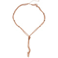 Multi Strand Mesh Chain Knot Tassel Necklace Silver or Gunmetal view 5