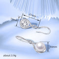 Silver Tone Infinity Cross Pearl Drop Hook Earrings view 4