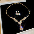 Colorful Teardrop Necklace And Earring Jewelry Sets view 7