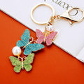 Three Butterfly Keychains with Plain Cord and Braided Loop Options view 6