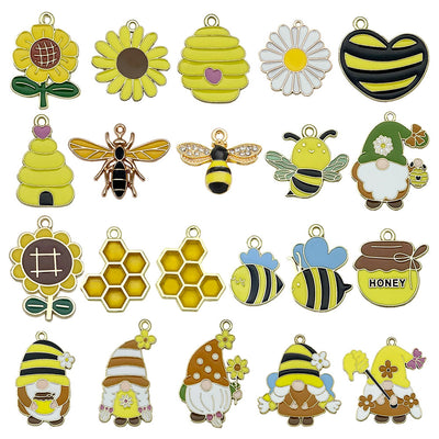 Printed detail graphic for the bee charms