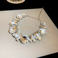 Multicolor Halo and Geometric Rhinestone Necklaces Three Styles view 8