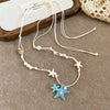 Teal Starfish Necklace