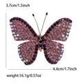 Crystal Butterfly Brooch With Polished Metal And Sculpted Decorative Details view 9
