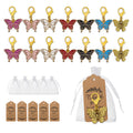 Enamel Butterfly Keychain Gold Lobster Clasp Seven Colors view 1