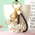 Double-Sided Jeweled Zebra Keychains in Five Colors with Braided Options view 4