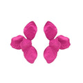 Sculptural Petal Stud Earrings in Fuchsia and White view 5