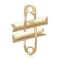 Safety Pin Brooch With You Are Safe With Me Banners view 1