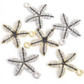 Textured Starfish Alloy Charm Pendants in Gold and Silver Tones view 5