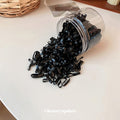 Black Elastic Hair Tie Multipacks In Two Band Thicknesses view 3