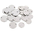 Polished Two Hole Round Metal Connector Discs in Two Sizes view 1