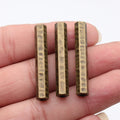 Mixed Finish Metal Hammered Long Tube Beads For Jewelry Making view 6