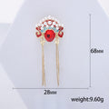 Red Peking Opera Headdress Enamel Brooch Three Styles view 7