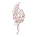 Rose Gold Floral Bouquet Crystal Three Designs Metal Brooch Pin view 6