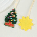 Beaded Shell Sunflower Christmas Tree Bag Charm Pendant view 3