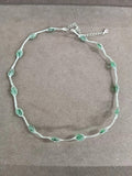 Silver Tone Crystal Station Necklaces in Six Colors view 6