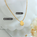 Teardrop Pendant Necklace Fine Chain Gold Steel Rose view 2