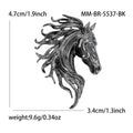 Sculpted Horse Head Brooch in Three Metal Tones for Jackets Scarves and Lapels view 4