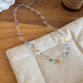 Colorful Beaded Heart Pendant Necklace in Three Colorways view 7