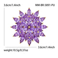 Marquise Crystal Snowflake Metal Brooch in Four Colors view 8