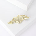 Curved Leaf Brooch with Pearl Cluster in Three Enamel Colors view 4