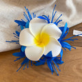 Fabric Plumeria Flower Duckbill Hair Clips Seven Colors view 8