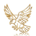 Openwork Flying Eagle Brooch in Gold or Silver Tone Metal view 1