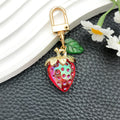 Seven Resin Strawberry Metal Clasp Keychain Designs view 4