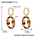 Gold Leopard Resin Link Necklace Bracelet And Drop Earrings view 7