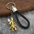 Rabbit Astronaut Keychain, Black Braided Loop, Four Colors view 7