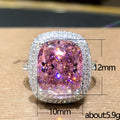 Cushion Halo Statement Ring In Nine Color And Finish Variants view 5