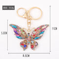 Rhinestone Butterfly Keychain Metal Insect Bag Charm view 3