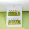 Gold Silver Mixed Geometric Huggie Hoop Earring Sets view 12