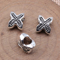 Crossed Rope Large Hole Bead in Antique Silver Finish view 2