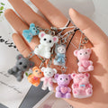 Flocked Mini Bear Phone Strap Charms 26 Color Styles view 2