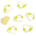 Curled Sleeping Cat Enamel Metal Jewelry Charms, 5 Colors view 6
