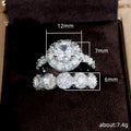 Round Halo Stone and Graduated Band Two Piece Ring Set view 5