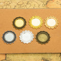 Lace Edge Setting Metal Component in 6 Finishes for Jewelry Making view 1