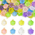 Textured Flower Cluster Metal Charms, 12 Colorways view 4
