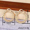 Linked Texture Hoop Earrings in Gold-Tone Metal Jewelry view 4