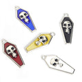 Skull Coffin Charms in Five Enamel Colors and Two Metal Tones view 4