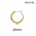 Gold Tone Twisted Hoop Earrings in Three Diameter Options view 4