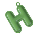 Puffy Stitched Enamel Letter H Charm Pendant Eight Colors view 5