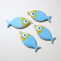 Colorful Enamel Fish Charms in Twelve Color Options view 9