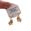 Gold Enamel Horse Pearl Stud Earrings Decorative Jewelry view 5