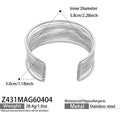 Layered Wire Cuff Bracelets in Gold and Silver Tone view 11