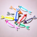 Colorful Enamel Fish Skeleton Pendants in Ten Bright Finishes view 2