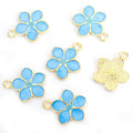 Enamel-Look Gold Silver Cherry Blossom Alloy Charms in 12 Styles view 10