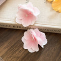 Fabric Hydrangea Duckbill Hair Clips Five Color Singles view 8